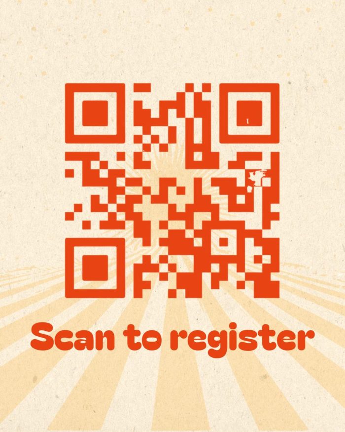 QR code - scan to register